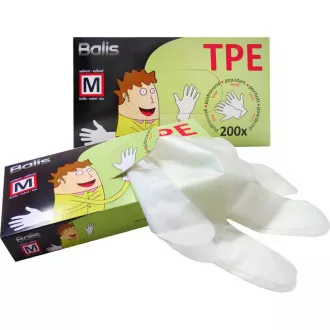 Rukavice TPE jednorázové vel. M bílé 200ks Rukavice TPE jednorázové vel. M bílé 200ks