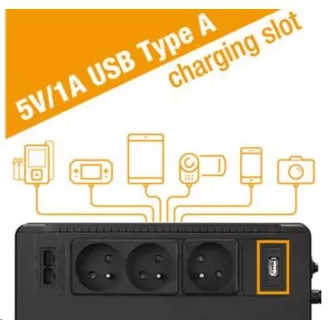Fortron UPS FSP ECO 800 FR, 800 VA / 480 W, USB, RJ45, line interactive Fortron UPS FSP ECO 800 FR, 800 VA / 480 W, USB, RJ45, line interactive