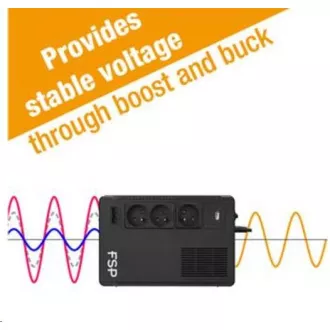 Fortron UPS FSP ECO 800 FR, 800 VA / 480 W, USB, RJ45, line interactive Fortron UPS FSP ECO 800 FR, 800 VA / 480 W, USB, RJ45, line interactive