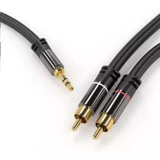 PREMIUMCORD kabel, Jack 3.5mm-2xCINCH M/M 3m PREMIUMCORD kabel, Jack 3.5mm-2xCINCH M/M 3m