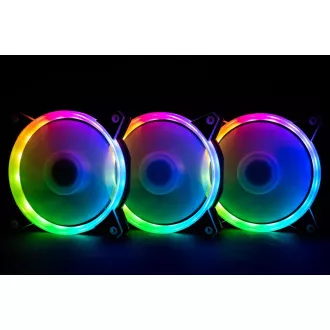 1stCOOL Fan KIT AURA EVO 1 ARGB, 3x Dual Ring ventilátor + ARGB Nano řadič
