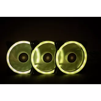 1stCOOL Fan KIT AURA EVO 1 ARGB, 3x Dual Ring ventilátor + ARGB Nano řadič