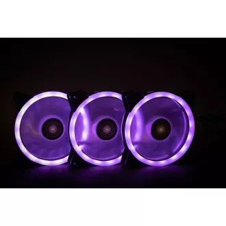 1stCOOL Fan KIT AURA EVO 1 ARGB, 3x Dual Ring ventilátor + ARGB Nano řadič