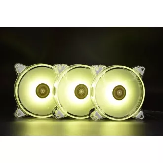 1stCOOL KIT AURA EVO CRYSTAL ARGB 3x Crystal White ventilátor + ARGB Nano řadič