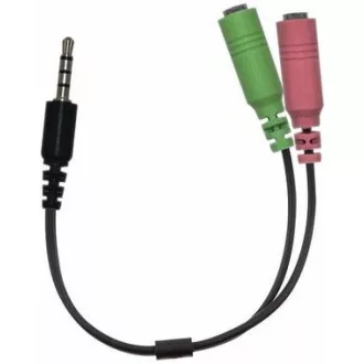 GENIUS audio adaptér 2x female 3, 5mm jack na 1x male 3, 5" jack GENIUS audio adaptér 2x female 3, 5mm jack na 1x male 3, 5" jack