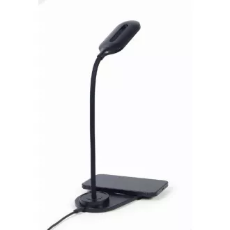 GEMBIRD Bezdrátová QI nabíječka, 10W, s LED lampičkou, černá