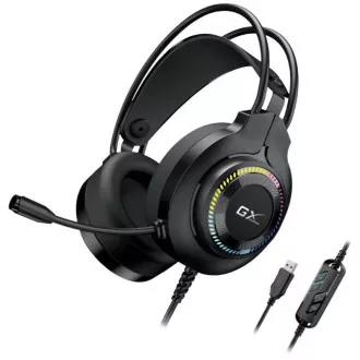 GENIUS sluchátka s mikrofonem GX GAMING HS-GX580U, USB, RGB, černá GENIUS sluchátka s mikrofonem GX GAMING HS-GX580U, USB, RGB, černá