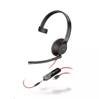 Poly Blackwire 5210 náhlavní souprava, 3.5 mm jack + USB-C/A adaptér, mono (bulk) Poly Blackwire 5210 náhlavní souprava, 3.5 mm jack + USB-C/A adaptér, mono (bulk)