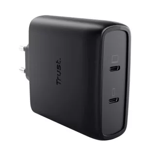 TRUST GaN Nabíječka MAXO 100W 2-Port, USB-C, černá TRUST GaN Nabíječka MAXO 100W 2-Port, USB-C, černá