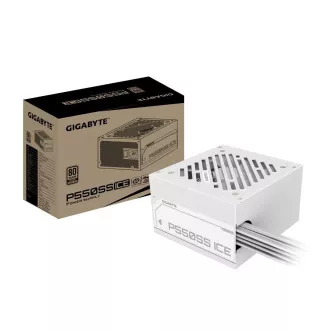 GIGABYTE zdroj P550SS ICE, 550W, 80+ Silver, 120mm, ATX 3.0, bílá GIGABYTE zdroj P550SS ICE, 550W, 80+ Silver, 120mm, ATX 3.0, bílá