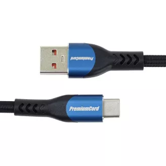 PREMIUMCORD Kabel USB-C na USB 2.0, Nabíjecí, 5A, 2m PREMIUMCORD Kabel USB-C na USB 2.0, Nabíjecí, 5A, 2m