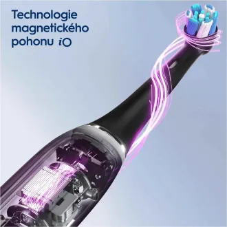 Oral-B iO Series 3 Matt Black elektrický zubní kartáček, magnetický, 3 režimy, tlakový senzor Oral-B iO Series 3 Matt Black elektrický zubní kartáček, magnetický, 3 režimy, tlakový senzor