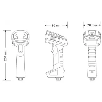 Virtuos CCD 2D DPM průmyslová čtečka HT-880DPM, USB, tmavě šedá