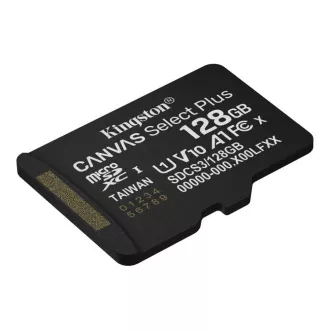 Kingston MicroSDXC karta 128GB Canvas Select Plus, U1, V10, A1 Kingston MicroSDXC karta 128GB Canvas Select Plus, U1, V10, A1