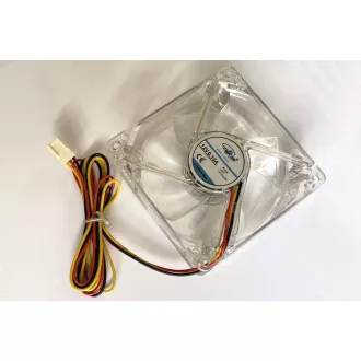 EUROCASE ventilátor 80mm, 12V/0, 15A, prosvětlený RGB (3-pin)