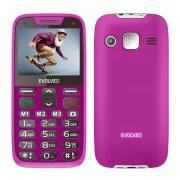 EVOLVEO EasyPhone XR, mobilní telefon pro seniory s nabíjecím stojánkem, růžová