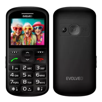 EVOLVEO EasyPhone XS, mobilní telefon pro seniory, černá