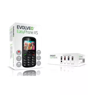 EVOLVEO EasyPhone XS, mobilní telefon pro seniory, černá