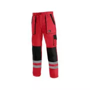 Kalhoty CXS LUXY BRIGHT, pánské, červeno-černé, 60