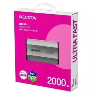 ADATA External SSD 2TB SD810 USB 3.2 USB-C, Stříbrná ADATA External SSD 2TB SD810 USB 3.2 USB-C, Stříbrná