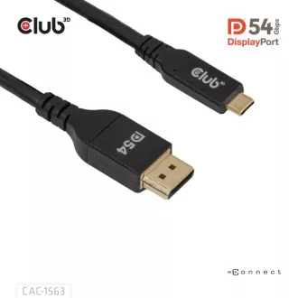 Club3D Kabel USB-C na DisplayPort 2.1 DP54 Bi-Directional, 8K120Hz, 4K480Hz, 2m Club3D Kabel USB-C na DisplayPort 2.1 DP54 Bi-Directional, 8K120Hz, 4K480Hz, 2m