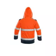 Bunda LUTON, výstražná, oranžovo-modrá, vel. M