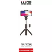 WG - Selfie tyč WG 6, Selfie tyč + tripod, teleskopická, s bluetooth tlačítkem, černá