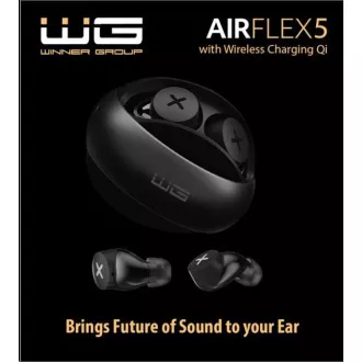 WG - Bluetooth sluchátka WG AirFlex 5, ENC, podpora Qi, černá WG - Bluetooth sluchátka WG AirFlex 5, ENC, podpora Qi, černá