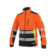 Bunda CXS BENSON, výstražná, softshell, oranžovo - černá, vel. XL