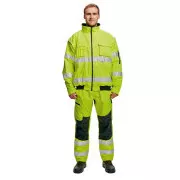 CLOVELLY pilot bunda HV oranž./navy S
