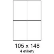Etikety 105x148,5mm 4etikety na archu 100listů Smartline