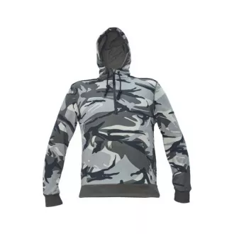 CRAMBE mikina s kapu šedá kamufláž 3XL