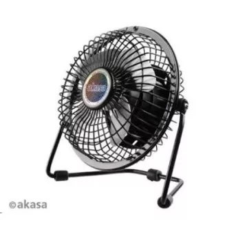 AKASA stolní ventilátor 4", 150 x 160 x 85mm, napájení z USB portu, hliníkové lopatky AKASA stolní ventilátor 4", 150 x 160 x 85mm, napájení z USB portu, hliníkové lopatky