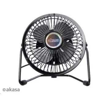 AKASA stolní ventilátor 4", 150 x 160 x 85mm, napájení z USB portu, hliníkové lopatky AKASA stolní ventilátor 4", 150 x 160 x 85mm, napájení z USB portu, hliníkové lopatky