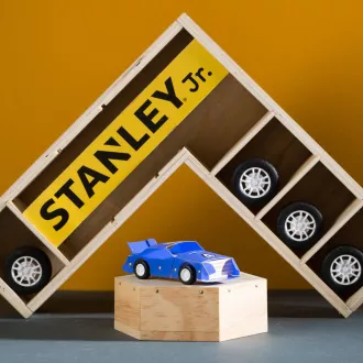 Stanley Jr. OK013-SY Stavebnice, závodní auto, dřevo Stanley Jr. OK013-SY Stavebnice, závodní auto, dřevo