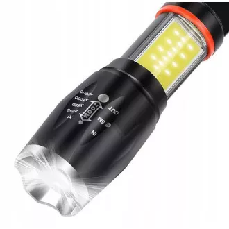 USB svítilna COB U3 LED s funkcí ZOOM 9W