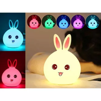 Dětská noční LED lampička KRÁLÍČEK + RGB ovladač Dětská noční LED lampička KRÁLÍČEK + RGB ovladač