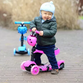 Dětská koloběžka 2v1 BERUŠKA se svítícími LED koly, modrá Dětská koloběžka 2v1 BERUŠKA se svítícími LED koly, modrá