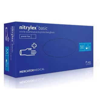 NITRYLEX BASIC - Nitrilové rukavice (bez pudru) tm. modré, 100 ks, M NITRYLEX BASIC - Nitrilové rukavice (bez pudru) tm. modré, 100 ks, M