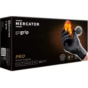 MERCATOR® GOGRIP - Nitrilové rukavice, bez pudru, 50 ks, černé, M