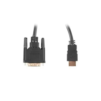 LANBERG připojovací kabel HDMI/A na DVI-D (24+1), M/M, 4K@30Hz, délka 1,8m, černý, dual link, zlacené konektory LANBERG připojovací kabel HDMI/A na DVI-D (24+1), M/M, 4K@30Hz, délka 1,8m, černý, dual link, zlacené konektory