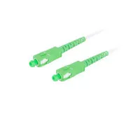 LANBERG optický patch cord SM SC/APC-SC/APC simplex 10m LSZH G657B3 průměr 3mm, barva bílá