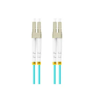 LANBERG optický patch cord MM LC/UPC-LC/UPC duplex 1m LSZH OM3 50/125 průměr 3mm, barva cyan LANBERG optický patch cord MM LC/UPC-LC/UPC duplex 1m LSZH OM3 50/125 průměr 3mm, barva cyan