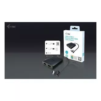 I-Tec USB-A/USB-C Dual 4K HDMI Video Adapter I-Tec USB-A/USB-C Dual 4K HDMI Video Adapter