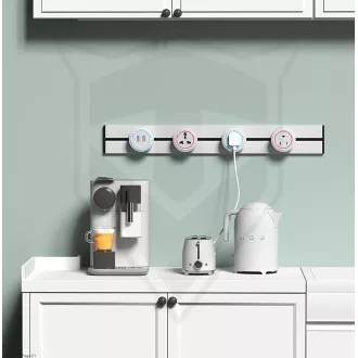 Zásuvková lišta - zápustná Viking LZ40G/230V,50Hz/40cm délka/šedá/až 5 modulů/IP20/hliník/zápustná