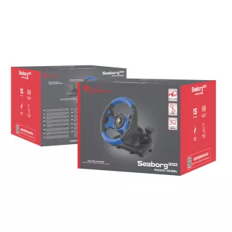 Genesis Seaborg 350 Herní volant, multiplatformní pro PC, PS4, PS3, Xbox One, Switch, 180°
