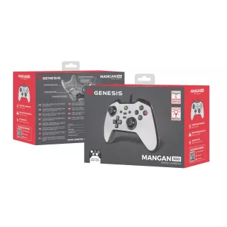 Drátový gamepad Genesis MANGAN 300, pro PC/Switch/Mobil, bílý Drátový gamepad Genesis MANGAN 300, pro PC/Switch/Mobil, bílý