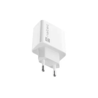 Universální nabíječka Natec RIBERA 20W 1X USB-A + 1X USB-C, bílá Universální nabíječka Natec RIBERA 20W 1X USB-A + 1X USB-C, bílá