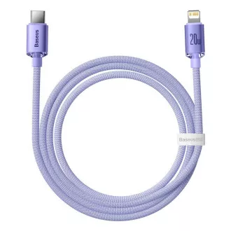 Baseus CAJY000205 Crystal Shine Series Datový Kabel USB-C - Lightning 20W 1,2m Purple Baseus CAJY000205 Crystal Shine Series Datový Kabel USB-C - Lightning 20W 1,2m Purple