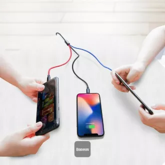 Baseus datový kabel 3v1 microUSB+Lightning+USB-C 1,2m 3,5A Baseus datový kabel 3v1 microUSB+Lightning+USB-C 1,2m 3,5A